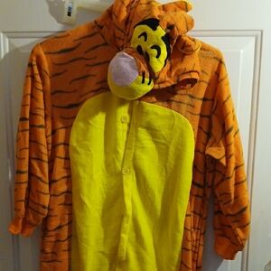 Kids Tiger Costume Onesie - Orange and Yellow